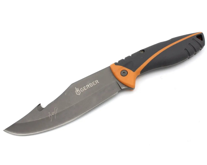 Туристический нож охотничий тактический с чехлом и крюком Gerber Bear Grylls BG D752-1318 25,5 см - изображение 1
