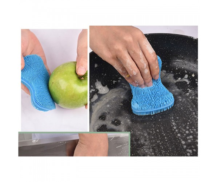 Универсальная силиконовая губка-щетка для мытья посуды Kitchen Cleaning ...