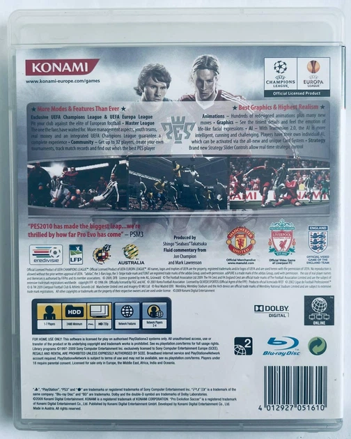 Pro Evolution Soccer 2010, Б/У, русские субтитры - диск для PlayStation 3 - Фото 3 Pro Evolution Soccer 2010, Б/У, русские субтитры - диск для PlayStation 3 - изображение 3