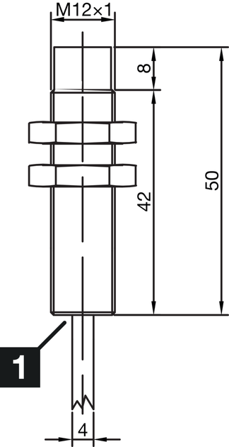Индуктивный датчик М12, 200mA, NPN/NO, кабель 2m, Sn = 4mm, 1000Hz, L = 50mm, 213136 INS-M12-N04NS-2C Di-soric - Фото 2 Индуктивный датчик М12, 200mA, NPN/NO, кабель 2m, Sn = 4mm, 1000Hz, L = 50mm, 213136 INS-M12-N04NS-2C Di-soric - изображение 2