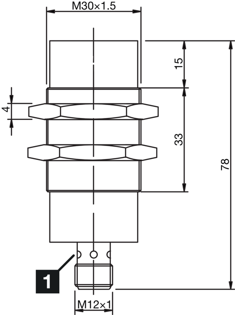 Индуктивный датчик М30,PNP,200mA,NO, коннектор,Sn=25мм,выст.240Hz,78мм, 213191 INS-M30-N25PS-B3 Di-soric - Фото 2 Индуктивный датчик М30,PNP,200mA,NO, коннектор,Sn=25мм,выст.240Hz,78мм, 213191 INS-M30-N25PS-B3 Di-soric - изображение 2