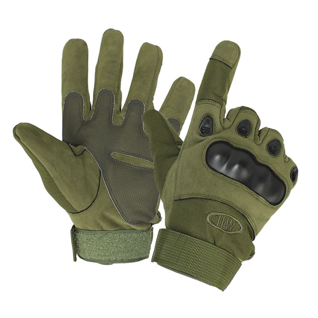 Перчатки тактичні OKLAI 705 Green M чоловічий повнопалих військових з захистом - зображення 2