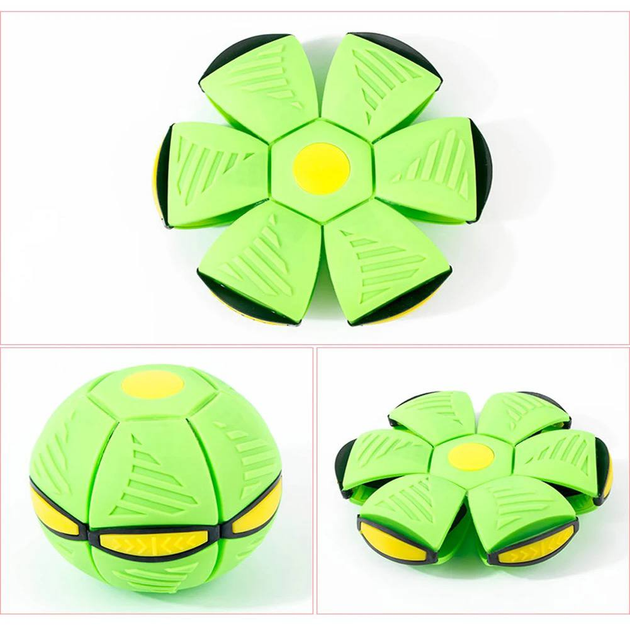 Фріз М'яч трансформер 2 в1 Flat Ball Disk M12081 Зелений - зображення 4