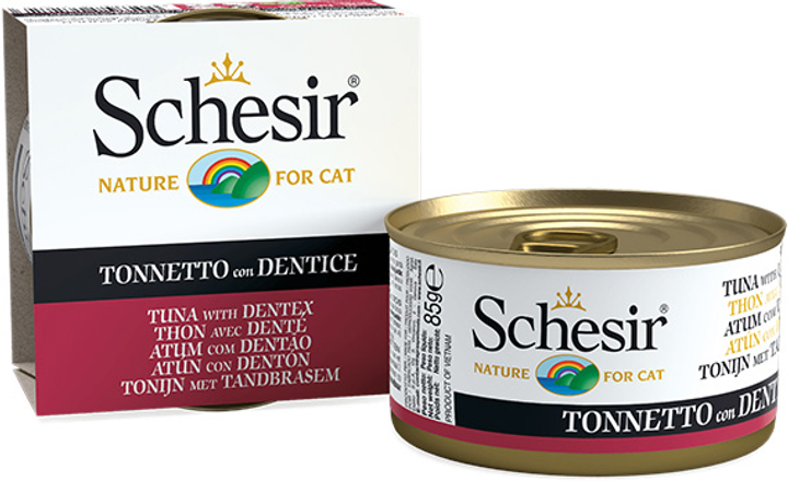 Вологий корм для котів Schesir Tuna with Dentex Тунець із зубаном в ...