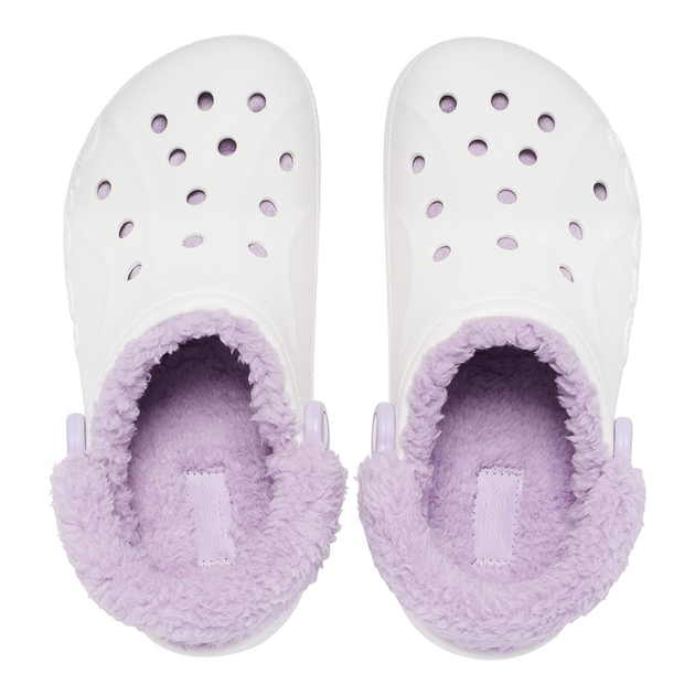 Зимові утеплені крокси Crocs Baya Lined Fuzz-Strap Clogs 40-41 р 25.8-26.7 см Білі 206633 M8/W10 White - зображення 4