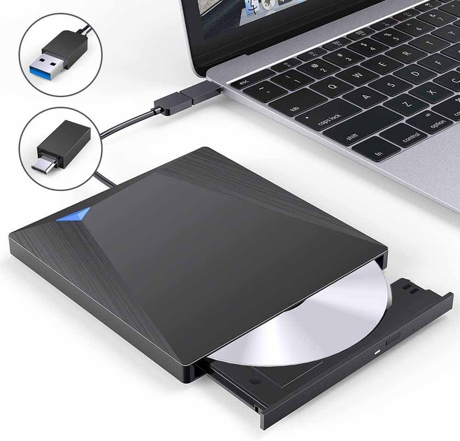 Versiontech USB3.0 Внешний CD DVD-рекордер Оптический привод DVD +/-RW DVD +/-RW для Apple Mac MacBook Pro и ноутбука - изображение 2