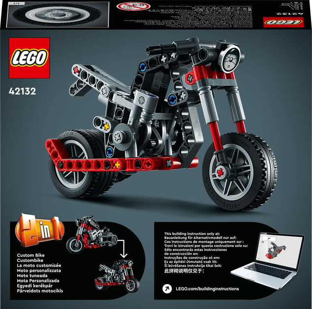 Zestaw klocków LEGO Technic Motocykl 163 elementy (42132) - obraz 6
