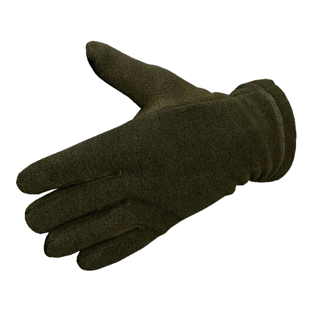 Тактичні рукавиці флісові Olive Size M - изображение 2
