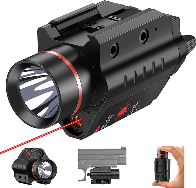 Підстовбурний ліхтар із лазерним цілепокажчиком EZshoot Червоний лазер - зображення 1