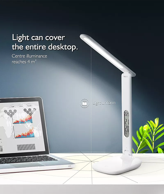 Настільна LED лампа акумуляторна VHG GRL009 з календарем White - зображення 6