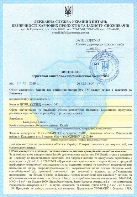 Санітайзер для рук Saaniti White Citrus Антибактеріальний гель (спирт 62%) 30 мл - изображение 2