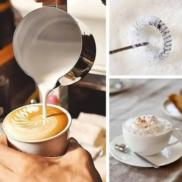 Капучинатор миксер для сливок Fuke coffie mixer 7409 Green - изображение 5