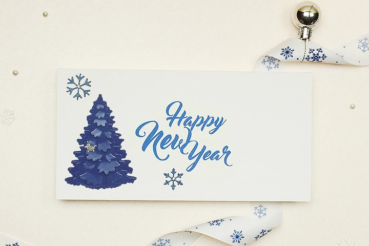 Gift box Winter time білий Листівка з конвертом з Різдвом. Ручна робота - зображення 4
