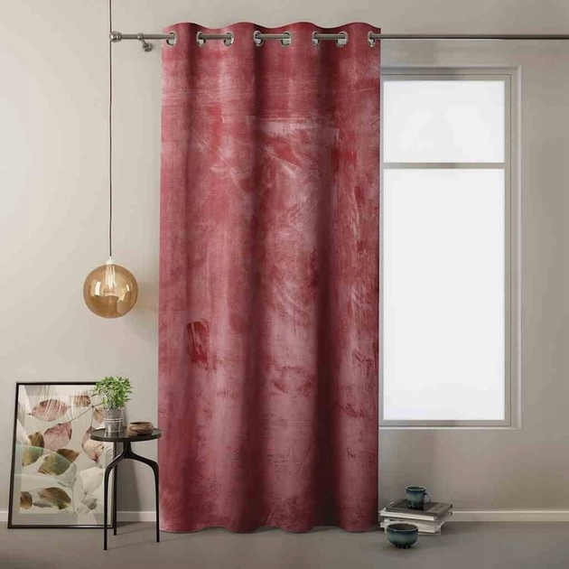 Штора блек-аут на люверсах AmeliaHome Velvet 140 х 245 см (13050716702) рожевий - изображение 2