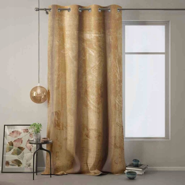 Штора блек-аут на люверсах AmeliaHome Velvet 140 х 270 см (13050716415) гірчичний - Фото 2 Штора блек-аут на люверсах AmeliaHome Velvet 140 х 270 см (13050716415) гірчичний - изображение 2