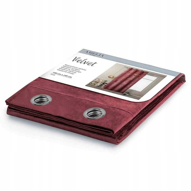 Штора блек-аут на люверсах AmeliaHome Velvet 140 х 245 см (13050716702) рожевий - изображение 4