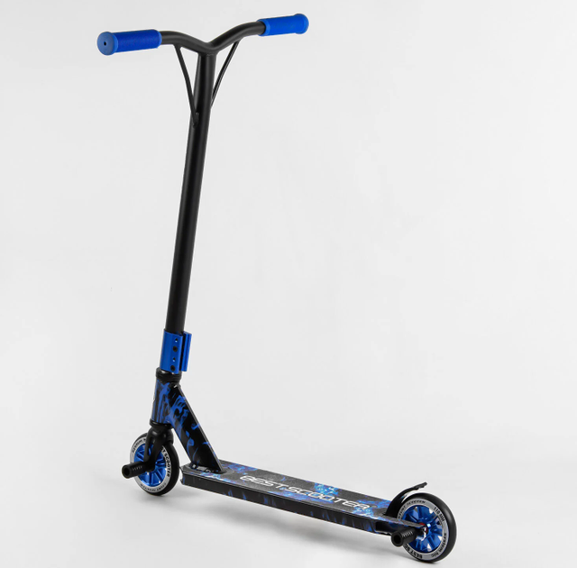 Трюковой самокат Best Scooter синий HIC система пеги алюминиевый диски ...