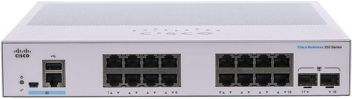 Комутатор Cisco CBS350-16T-2G-EU - зображення 1