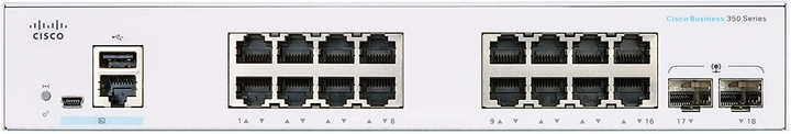 Комутатор Cisco CBS350-16T-E-2G-EU - зображення 1