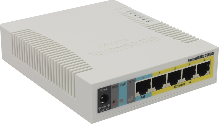 Przełącznik MikroTik RB260GSP (CSS106-1G-4P-1S) - obraz 2