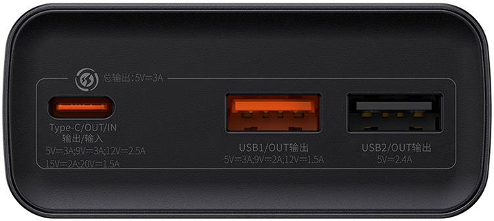 УМБ Baseus Adaman Metal 10000mAh 30W Black (PPAD040101) - зображення 3