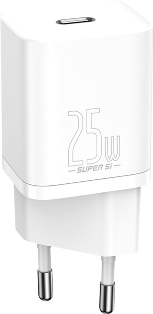 Зарядний пристрій Baseus Super Silicone PD Charger 25 W (1Type-C) + With Cable Type-C to Type-C 3A (1 м) (TZCCSUP-L02) - зображення 1