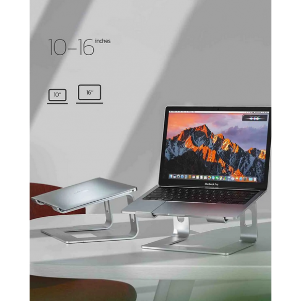 Підставка для ноутбуків та планшетів HQ-Tech Stabletron MD-5 Aluminum Laptop Stand Silver підвищена стійкість для ноутбуків до 17 дюймів (колір siilver) - зображення 7