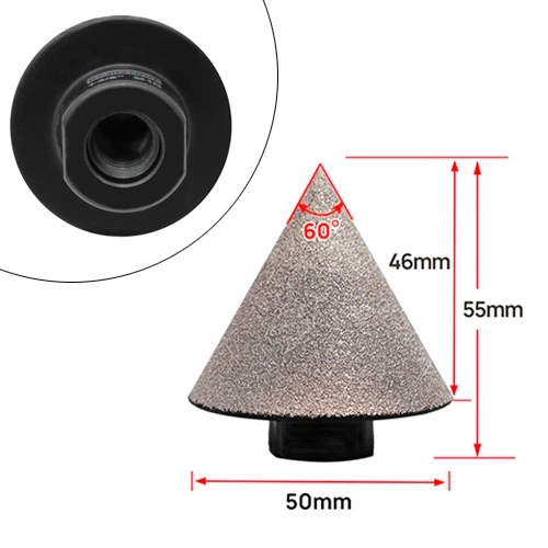 Фреза алмазна конусна 50мм M14 по кераміці граніту для УШМ – фото ...