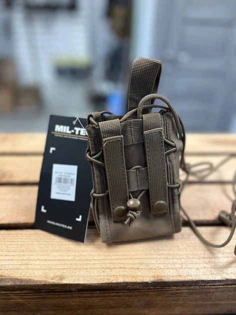 Подсумок тактический для телефона темный койот Mil-Tec HANDYTASCHE MOLLE DARK COYOTE (13492019) - изображение 3