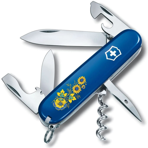 Складаний ніж Victorinox SPARTAN UKRAINE Квіти 1.3603.2_T1050u - зображення 1