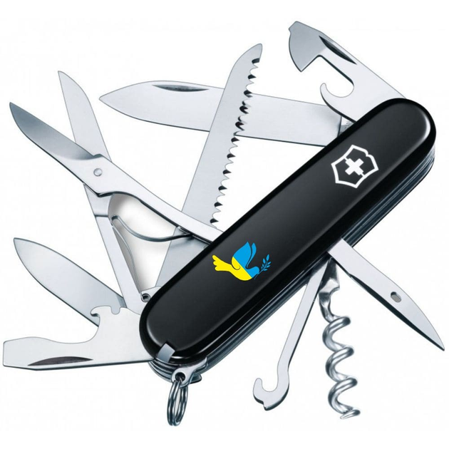 Складаний ніж Victorinox HUNTSMAN UKRAINE Голуб світу синьо-жовтий. 1.3713.3_T1036u - зображення 1