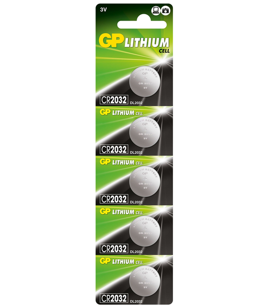 Батарейка литиевая GP CR2032-8C5, 5 шт в блистере (упак.100 штук) цена ...