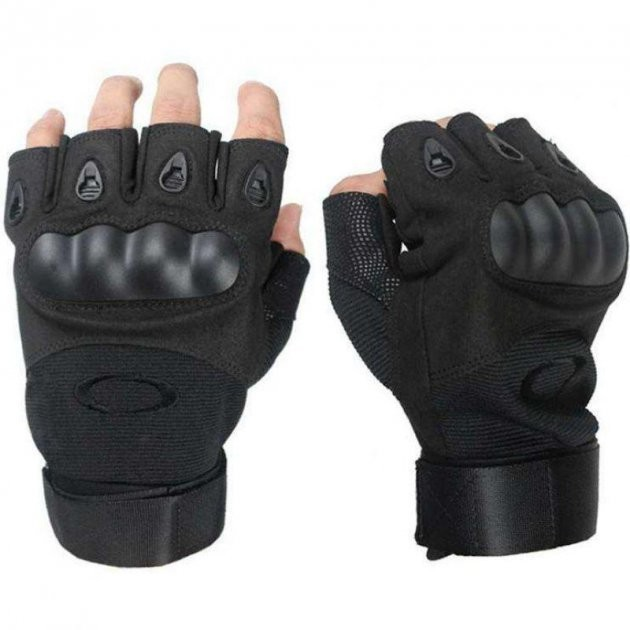 Перчатки тактические с открытыми пальцами Oakley Черный L - изображение 1