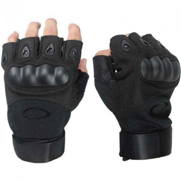 Перчатки тактические с открытыми пальцами Oakley Черный M - изображение 1