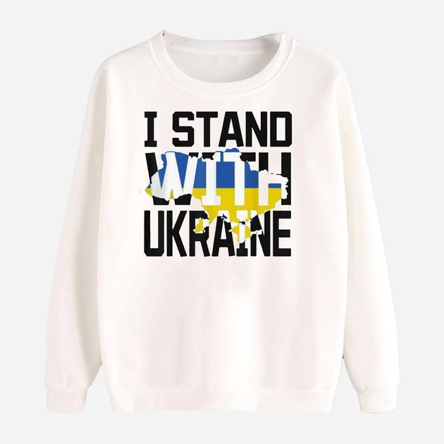 Акція на Світшот Love&Live I stand with Ukraine LLP01552 M Білий від Rozetka