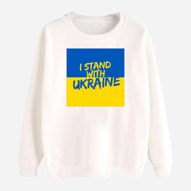 Акція на Світшот Love&Live I stand with Ukraine-2 LLP01553 M Білий від Rozetka