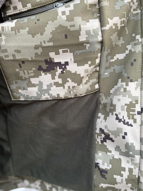 Куртка військова тактична демісезонна Софт Шелл Піксель 56-58 - зображення 2