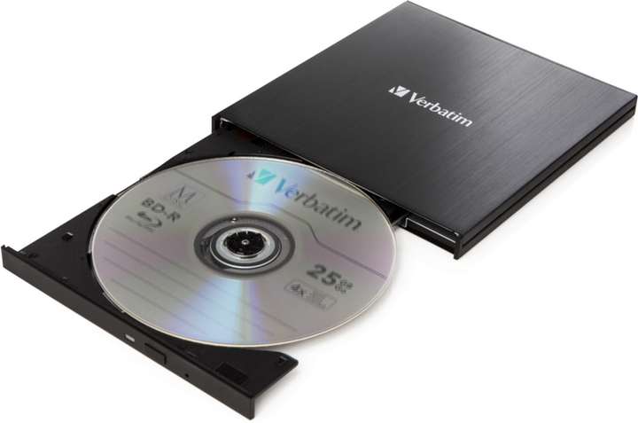 Zewnętrzna nagrywarka Blu-ray Ultra HD 4K Verbatim Ultra HD 4K, USB 3.1 Gen1 z USB Type-C (43888) - obraz 2