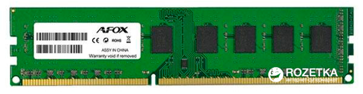 Оперативна пам'ять AFOX DDR3-1600 4096MB PC3-12800 (AFLD34BN1P) - зображення 1