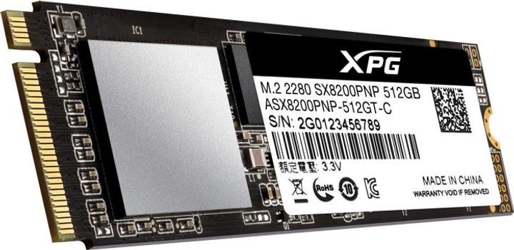 Dysk SSD ADATA XPG SX8200 Pro 512GB M.2 2280 PCIe Gen3x4 3D NAND TLC (ASX8200PNP-512GT-C) - obraz 3