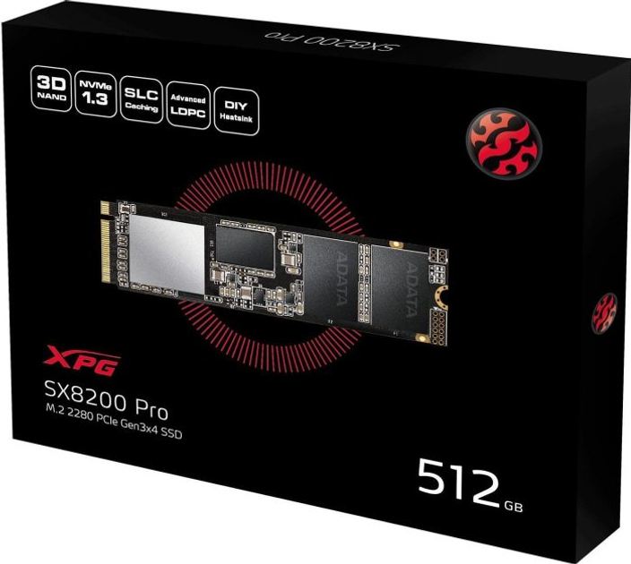 Dysk SSD ADATA XPG SX8200 Pro 512GB M.2 2280 PCIe Gen3x4 3D NAND TLC (ASX8200PNP-512GT-C) - obraz 7
