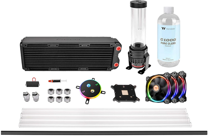 Набір для складання СВО Thermaltake Pacific M360 D5 Hard Tube Water Cooling Kit (CL-W217-CU00SW-A) - зображення 1