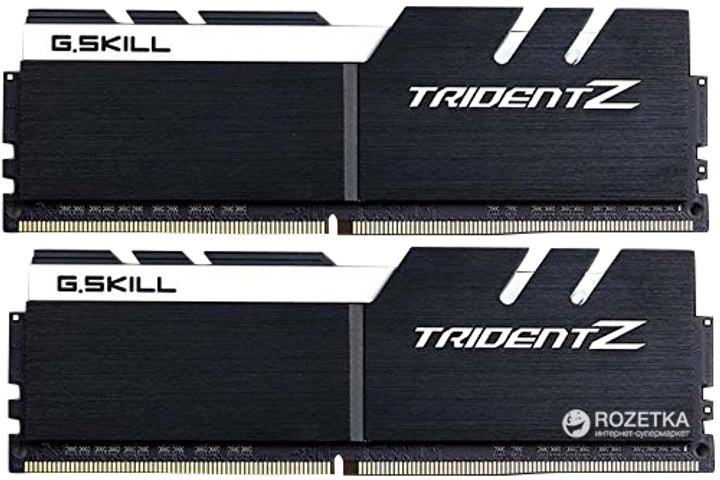 RAM G.Skill DDR4-3200 16384MB PC4-25600 (zestaw 2x8192) Trident Z biały (F4-3200C16D-16GTZKW) - obraz 1