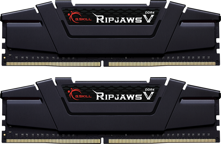 Pamięć RAM G.Skill DDR4-3200 65536MB PC4-25600 (zestaw 2x32768) Ripjaws V Black (F4-3200C16D-64GVK) - obraz 1