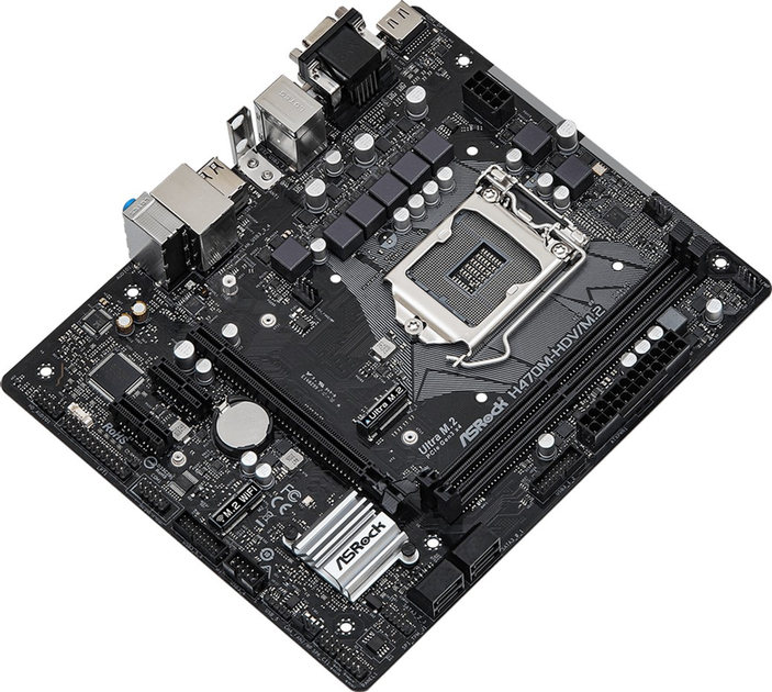Материнська плата ASRock H470M-HDV/M.2 (s1200, Intel H470, PCI-Ex16) - зображення 2