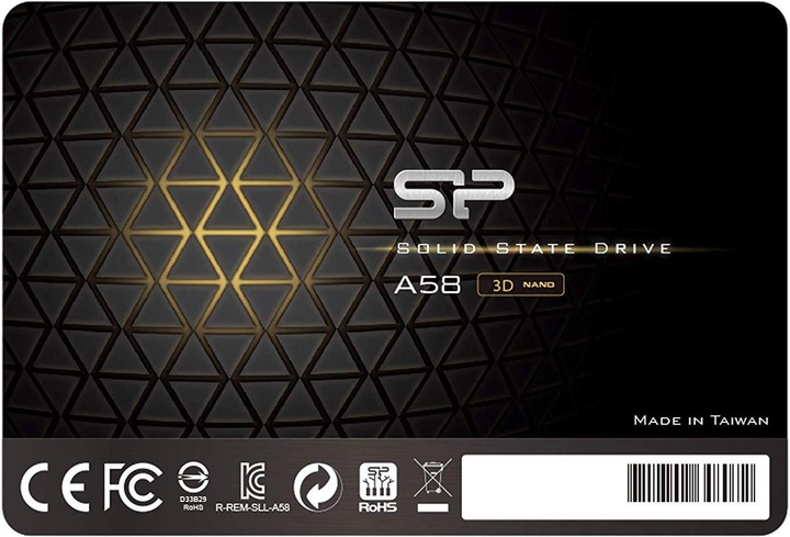 Dysk SSD Silicon Power A58 128GB 2.5" SATAIII 3D NAND TLC (SP128GBSS3A58A25) - obraz 1