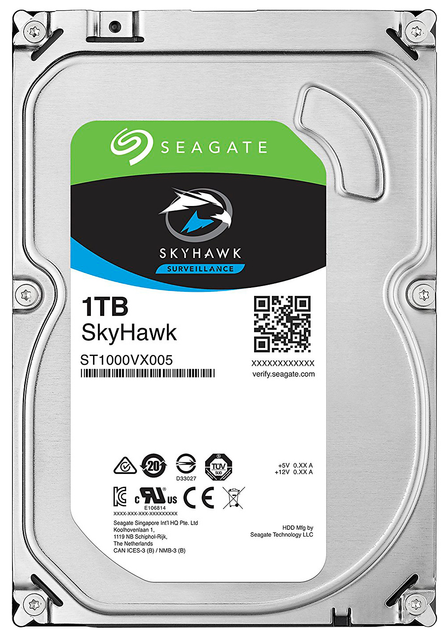 Dysk twardy Seagate SkyHawk 1 TB 5900 obr./min 64 MB ST1000VX005 3.5 SATA III - obraz 1