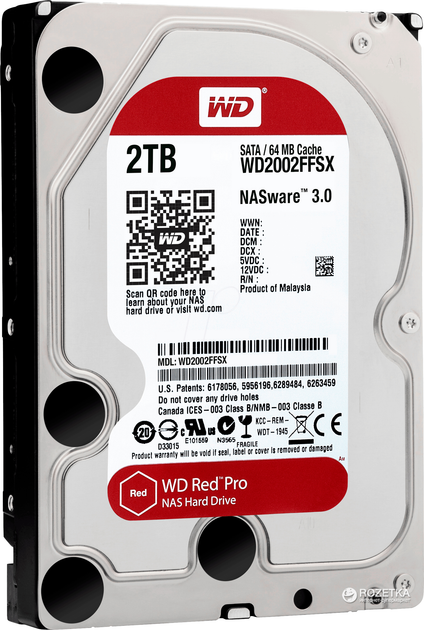 Dysk twardy Western Digital Red Pro 2 TB 7200 obr./min 64 MB WD2002FFSX 3,5" SATA III - obraz 2
