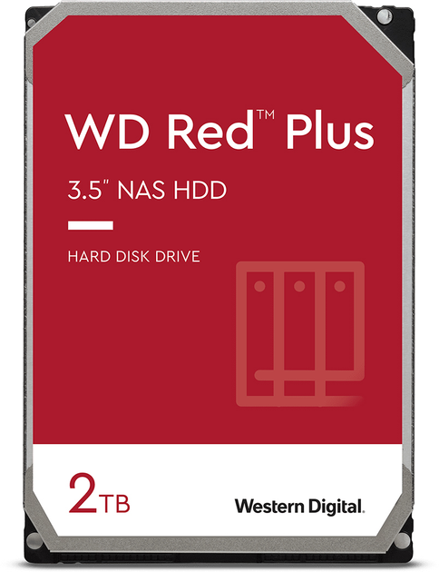 Dysk twardy Western Digital Red Plus 2TB 5400rpm 128MB WD20EFZX 3.5 SATA III - obraz 1