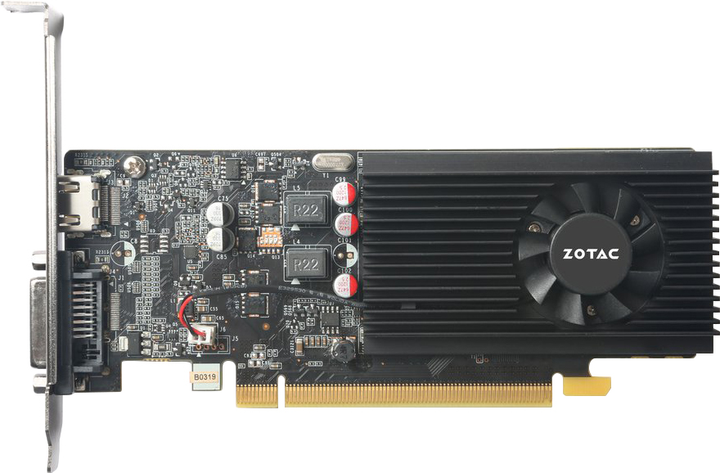 Zotac PCI-Ex GeForce GT 1030 LP 2GB GDDR5 (64bit) (1227/6000) (DVI, HDMI) (ZT-P10300A-10L) - obraz 1